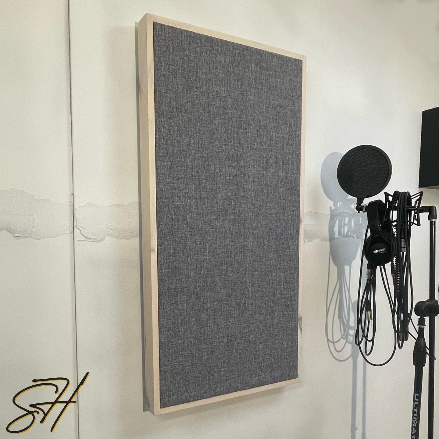 Sound Absorber acoustic wall panel wooden frame "S1 Wood" 1020x520x60mm