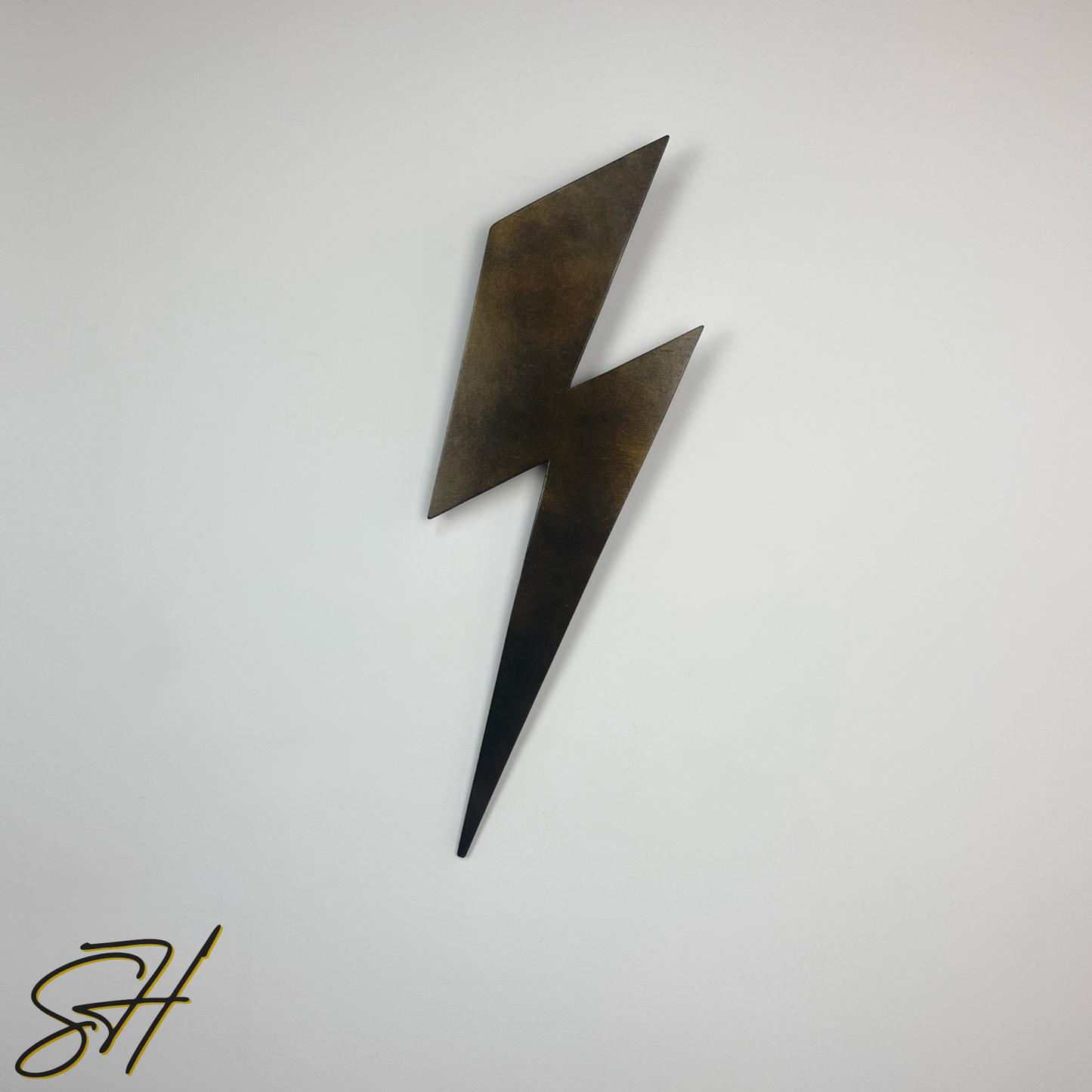 Lightning Gold & Grey LED wall light